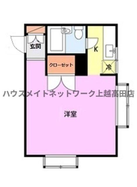 コーポあかさわの間取り|間取図