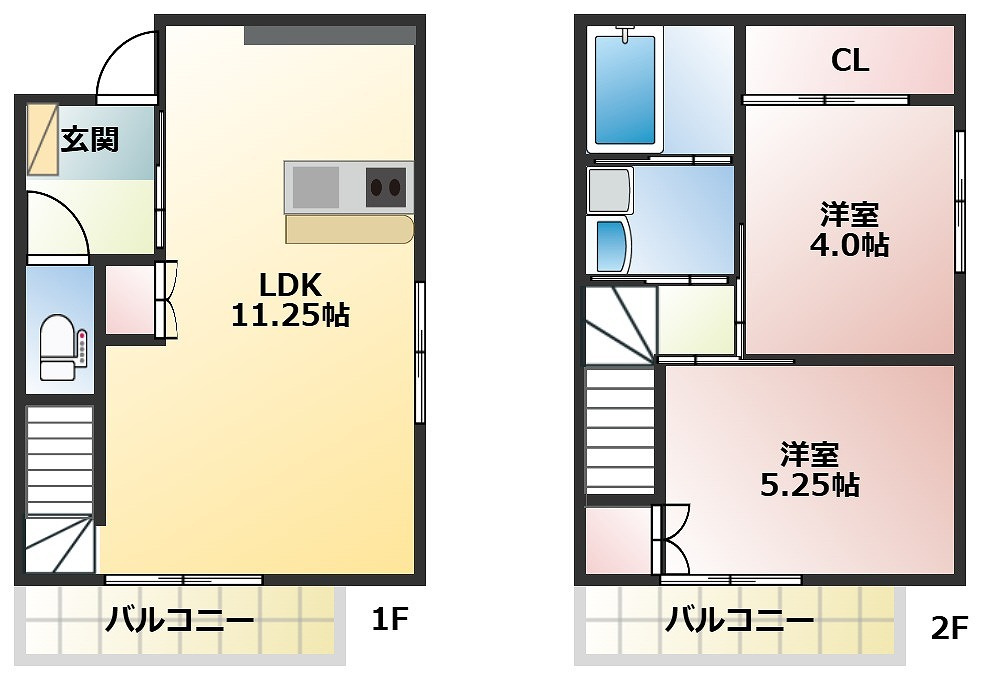 デュオ愛宕町の間取り|※反転の場合がございます
