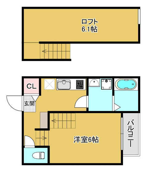 【間取り】 | OCEANS千早 | 現況優先。