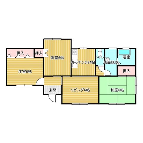鹿嶋市大字和　中古戸建の間取り