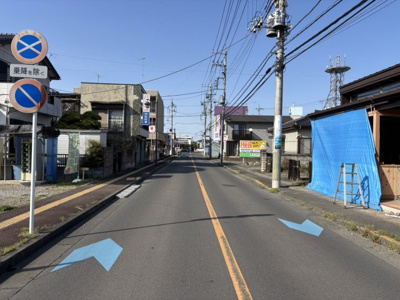 【前面道路含む現地写真】 | 真岡市台町64坪売地 | 県道ですが車通りは多くない印象です。