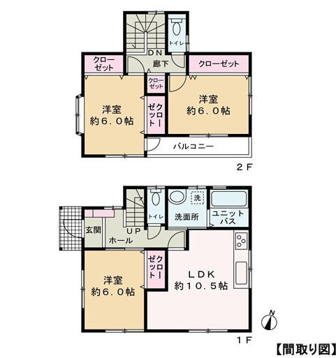 【中古】入間郡毛呂山町下川原中古住宅の間取り