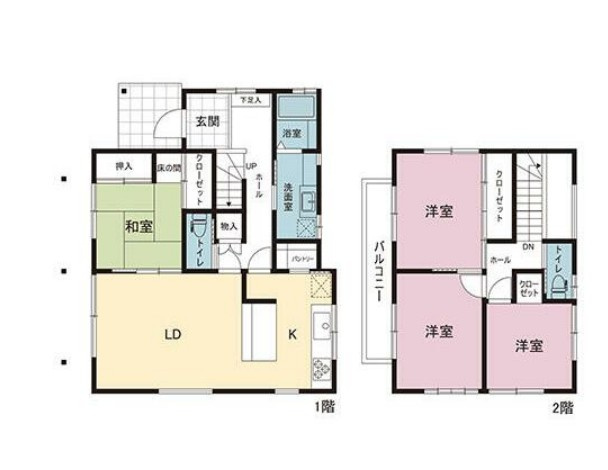 【中古】比企郡川島町八幡中古住宅の間取り