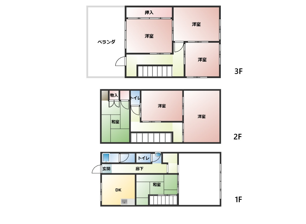 大津市雄琴２丁目の店舗戸建の間取り
