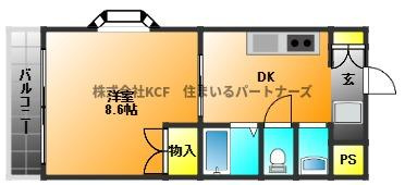 コーポ加月 B棟の間取り