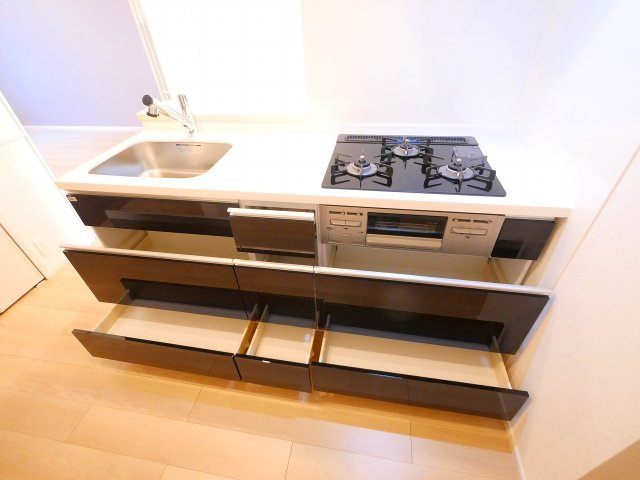 カーサ　サリチェのキッチン|広々したキッチンで掃除もラクラク