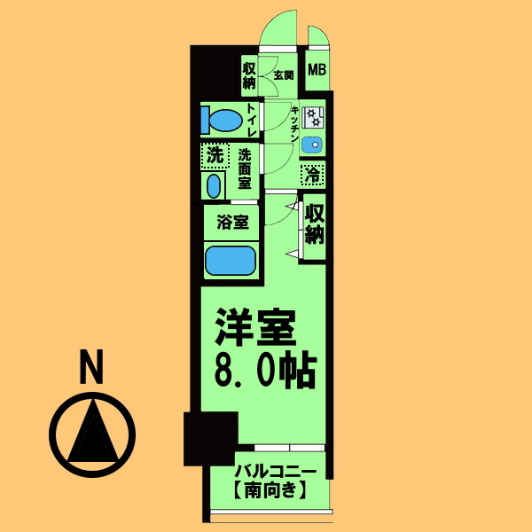 S-RESIDENCE庄内通Northの間取り|間取り反転タイプ