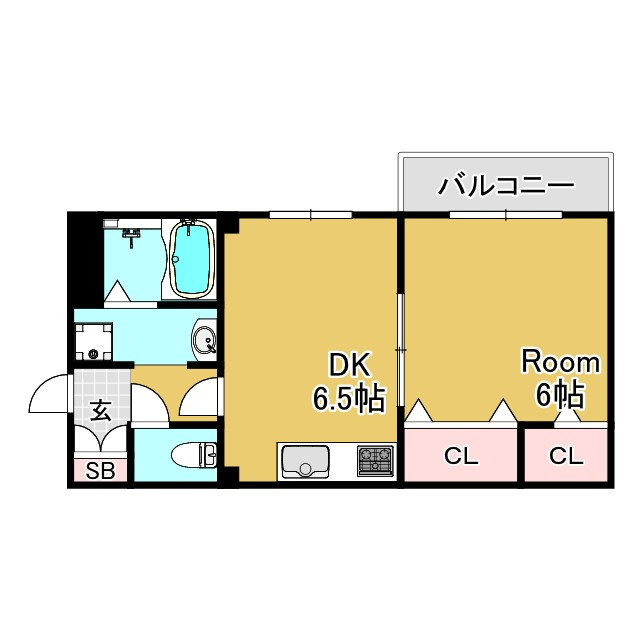 神戸市兵庫区本町２丁目の賃貸マンションの間取り