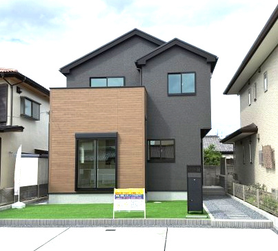 リナージュ前橋大利根町2丁目24-1期　１号棟　新築戸建の外観|大利根町リナージュ　完成しました☆限定1棟です。
おしゃれなデザインに仕上がっています♪ご見学いつでもお待ちしています。