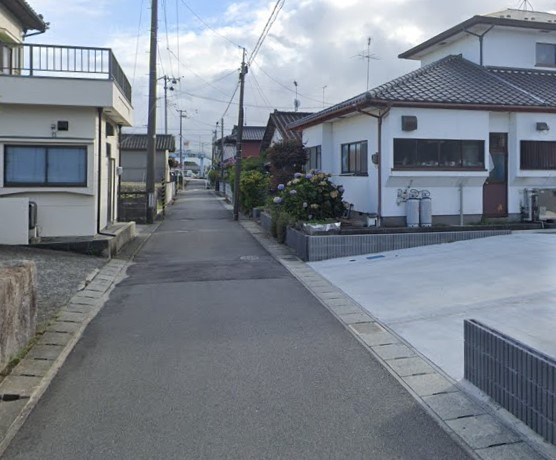 【新築戸建】　いわき市四倉町9期　限定1棟の前面道路含む現地写真|東側4.4ｍの前面道路