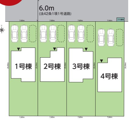 【新築戸建】　いわき市平下平窪6期の間取り|4号棟の間取り図です。ご参照ください。