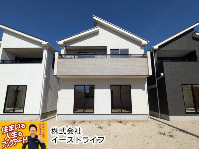【新築戸建】　【オール電化】　いわき市平下平窪6期の外観|2号棟外観パース　当社はお客様に末永く満足していただきたい思いから、ご購入後のアフターフォローにも力を入れております。何なりとご相談ください。 担当：梶田