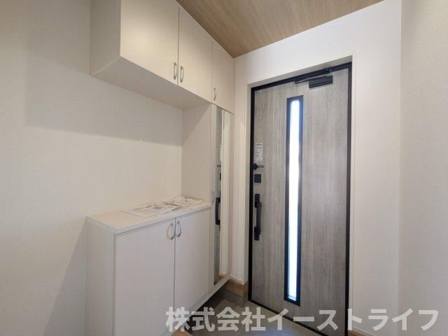 【新築戸建】　【オール電化】　いわき市平下平窪6期の玄関|同社施工イメージです。　玄関ポーチも設置されているので、お客様からも好印象のお家です！