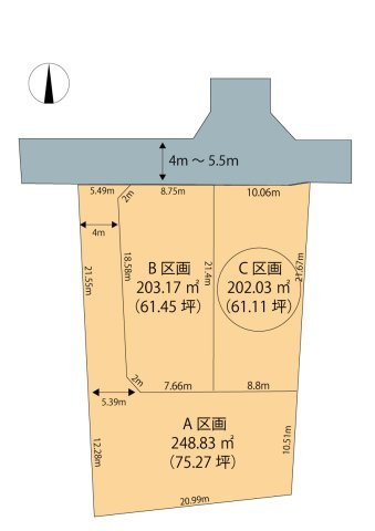 高崎市保渡田町売土地 全3区画 C区画