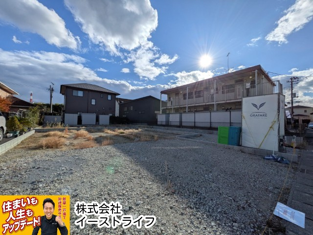 【新築戸建】　いわき市佐糠町東2期の前面道路含む現地写真|建築中です。こちらに2棟の物件が建ちます。
