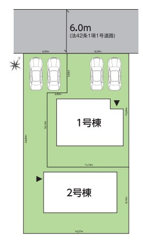 【新築戸建】　いわき市佐糠町東2期の区画図|区画図です。ご参照ください。