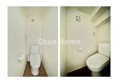 【トイレ】 | 江戸川区北小岩7丁目新築分譲住宅 | 【トイレ×2】温水洗浄便座機能付きトイレ。温水洗浄便座は清潔にお使いいただくための大切なアイテムです。