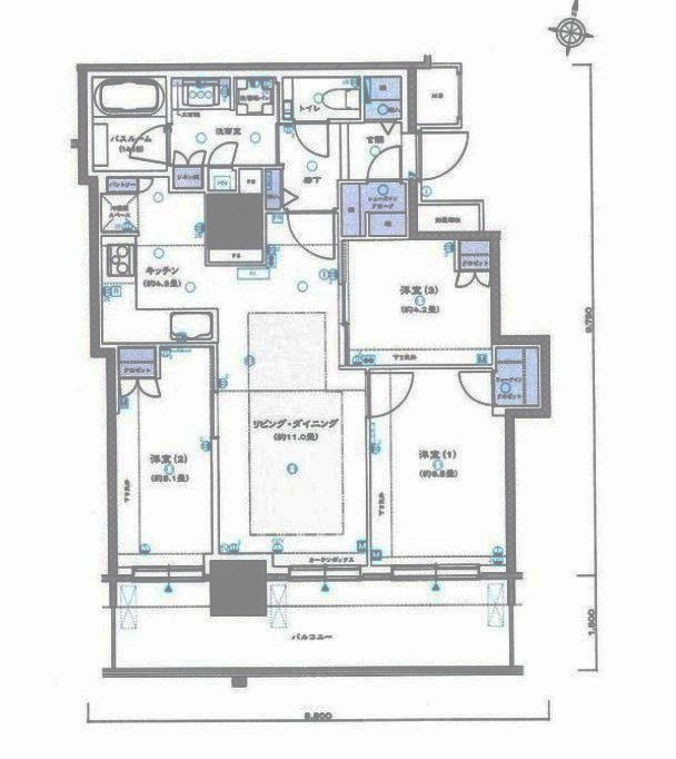 ザ・札幌タワーズ　ウェストタワーの間取り