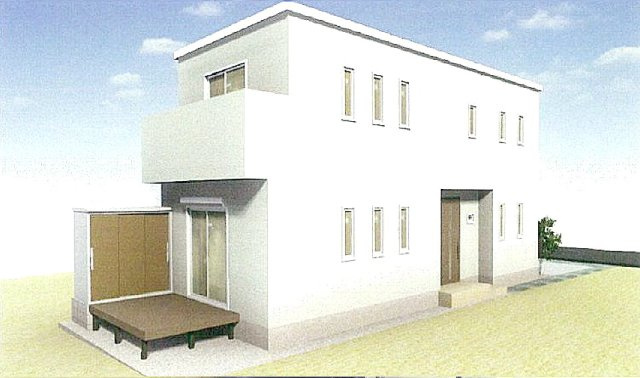 白山一丁目戸建の外観パース