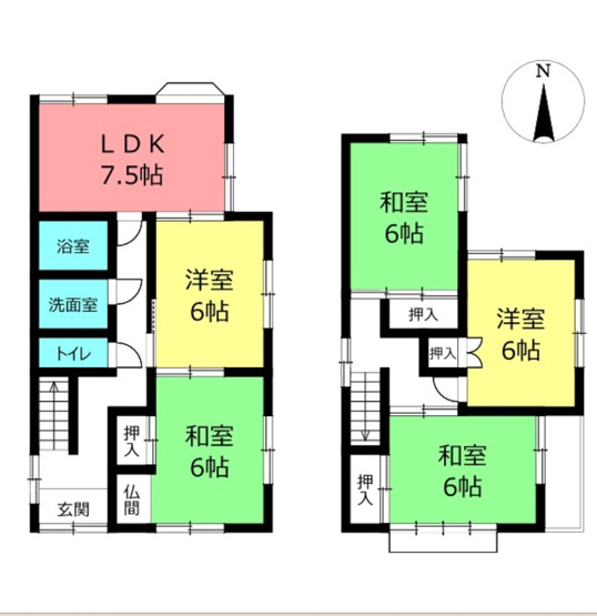 【間取り】 | 【中古戸建】泉南市信達大苗代
