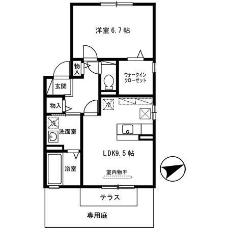 【間取り】 | ラパン久宝寺A棟