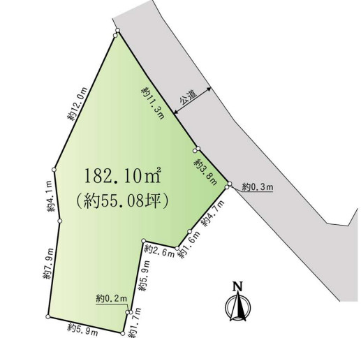 藤沢市辻堂元町3丁目　建築条件無し　売地の土地図