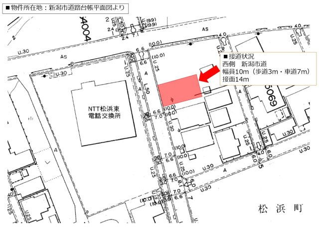 【地図】 | 松浜東町一丁目：貸地（80.87坪）