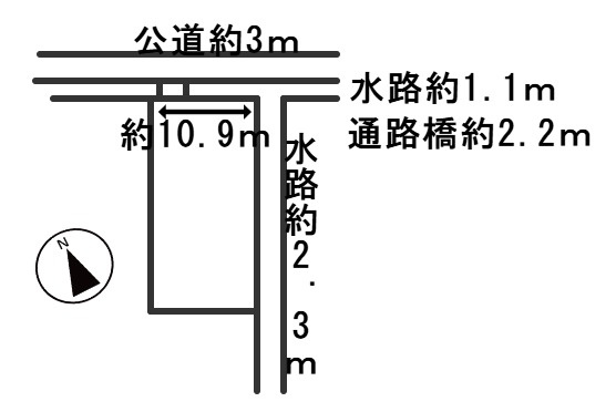 ６４４６９　岐阜市北柿ケ瀬土地の区画図