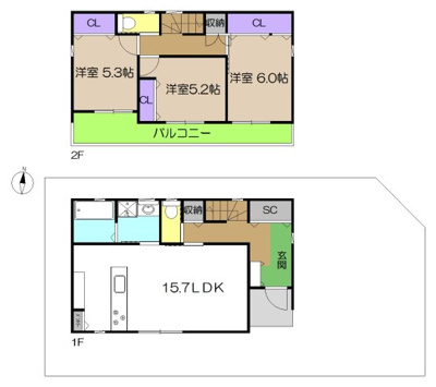 【区画図】 | 建築条件付き宅地　高知市石立町　2号地 | プランです