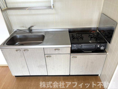 【キッチン】 | セジュールASO | 二口ガスコンロ付き