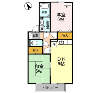 【間取り】 | セジュールASO | 2DK