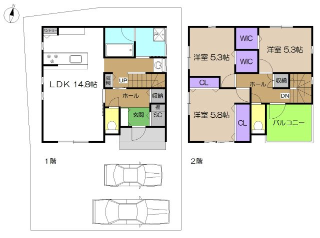 【間取り】 | 新築住宅　高知市石立町　3号地