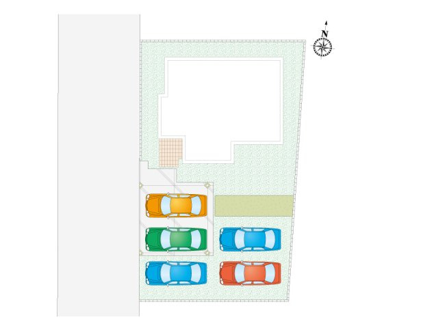 【6号棟:区画図】車5台駐車可能です。