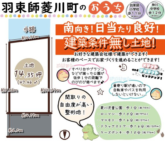 羽束師菱川町　条件無しの区画図
