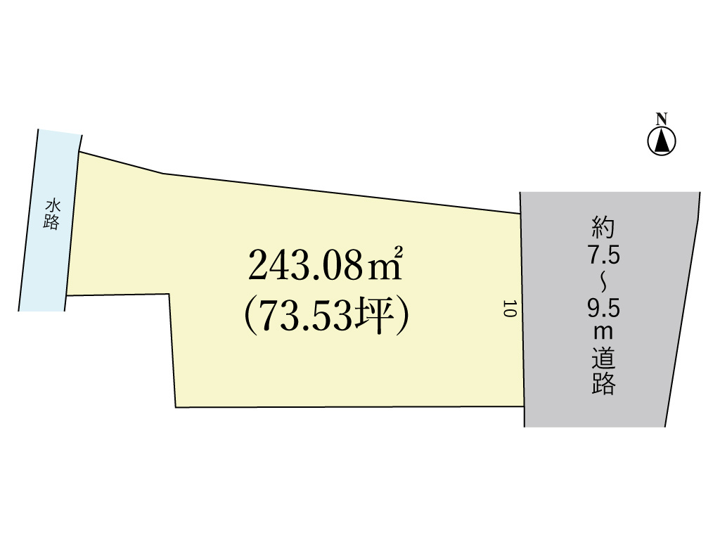 鈴鹿市十宮4丁目の土地図