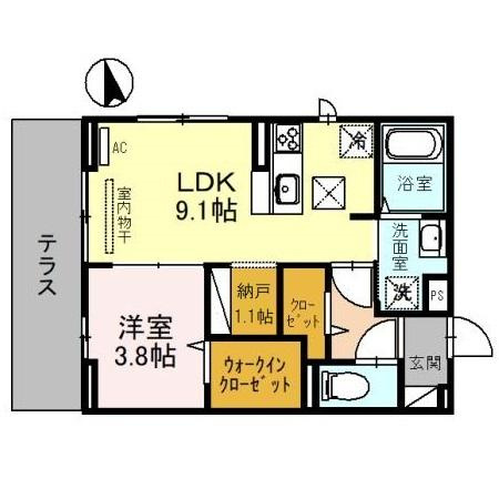 マルベリー瓜生Ⅱの間取り
