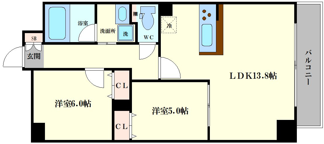 サンセール海老江の間取り