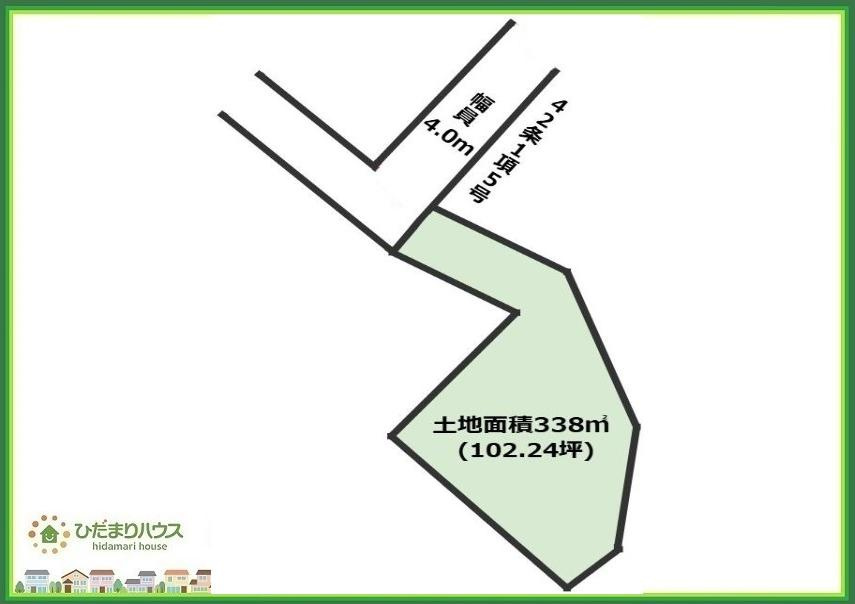 鉾田市鹿田　売地の土地図|お好きなハウスメーカーで建築可能です(*^-^*)