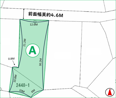 【区画図】 | 【売地】沖縄市登川A号地(127.35坪)