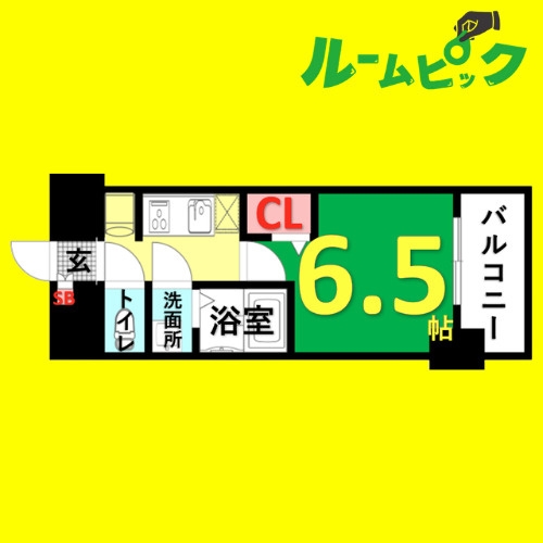 プレサンスTHE新栄　名古屋市賃貸　仲介手数料無料の間取り