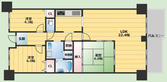 【間取り】 | 千里南パークマンション　A棟