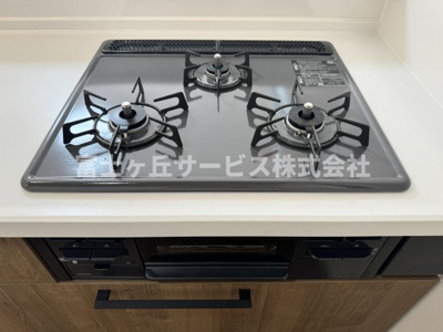 【その他】 | 静岡市葵区西千代田町 新築一戸建て 2号棟 | 3口コンロがあります