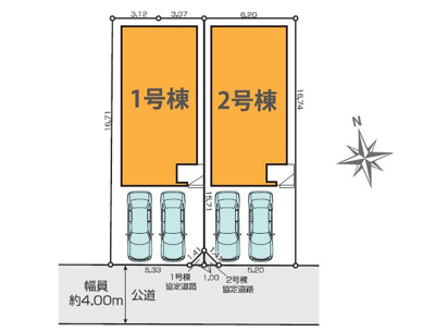 【区画図】 | 静岡市葵区西千代田町 新築一戸建て 2号棟 | 2号棟の区画図です