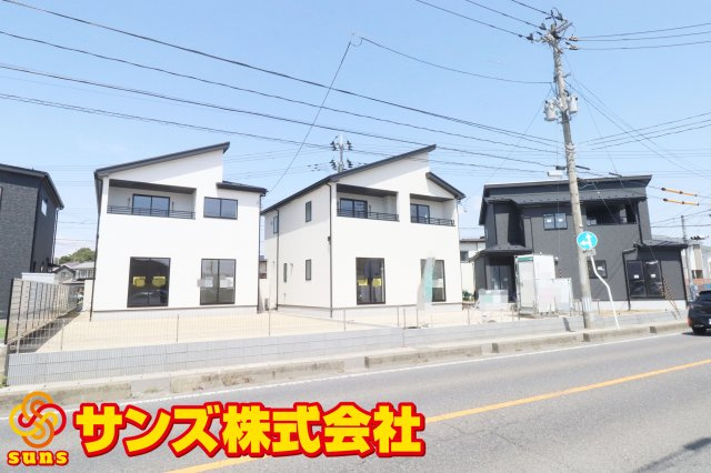 郡山市片平町字釜場　　　　１号棟　　　小山田小学校、郡山第６中学区の外観|南西側から見た区画全体