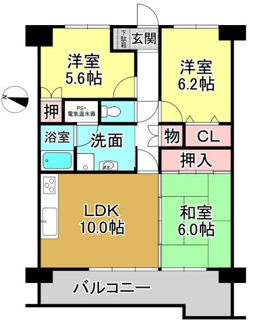 【間取り】 | プレマジュール志賀