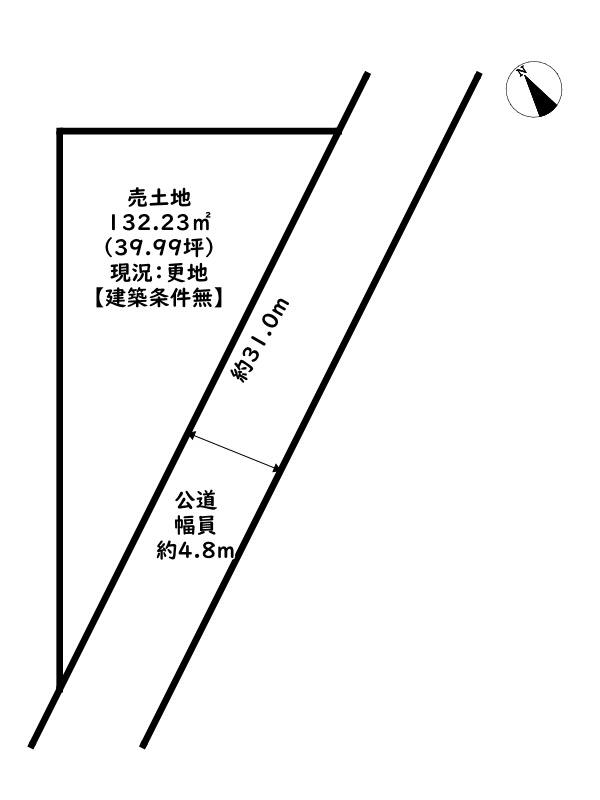 姫路市飾磨区加茂南／売土地の土地図