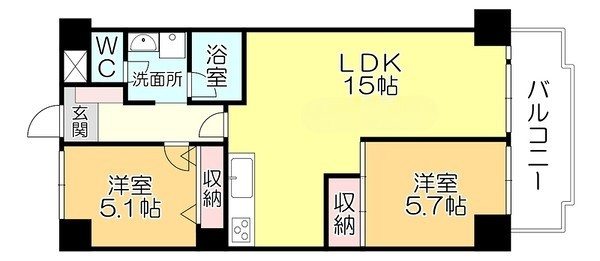 ダイアパレス久留米の間取り
