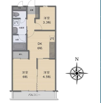 シティコーポパルナス新所沢の間取り