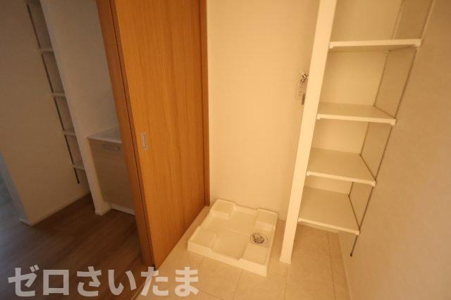 《仲介手数料無料》南区大字広ヶ谷戸567新築一戸建てコンフォートヒルズのランドリースペース|撮影日 2025年10月30日 14:50 晴れ