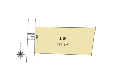 【区画図】 | 富士宮市ひばりヶ丘　中古戸建て　全1棟